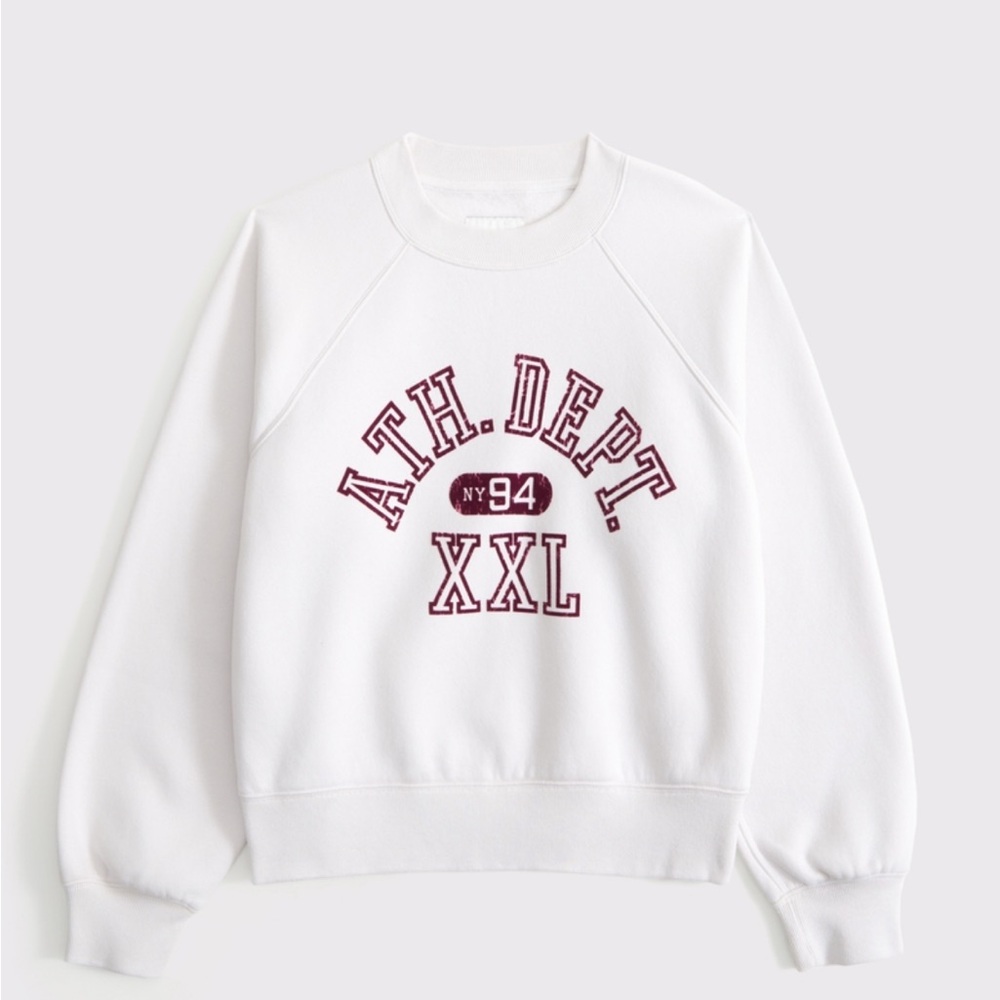 Abercrombie & Fitch White Sweatshirt